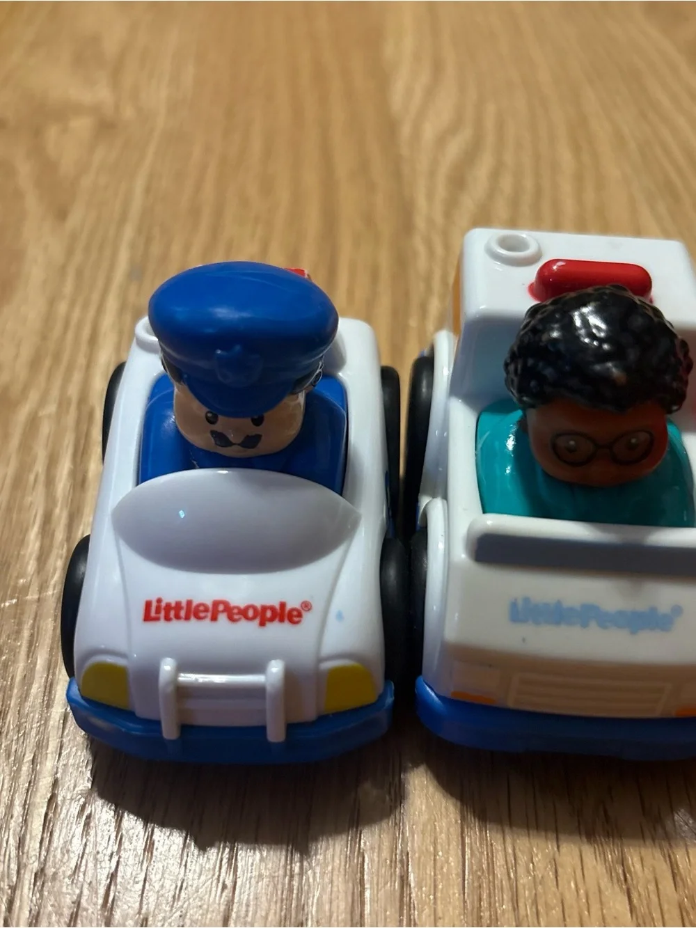 Fisher Price Little People Wheelies Bundle Lot Police Ambulance Firefighter